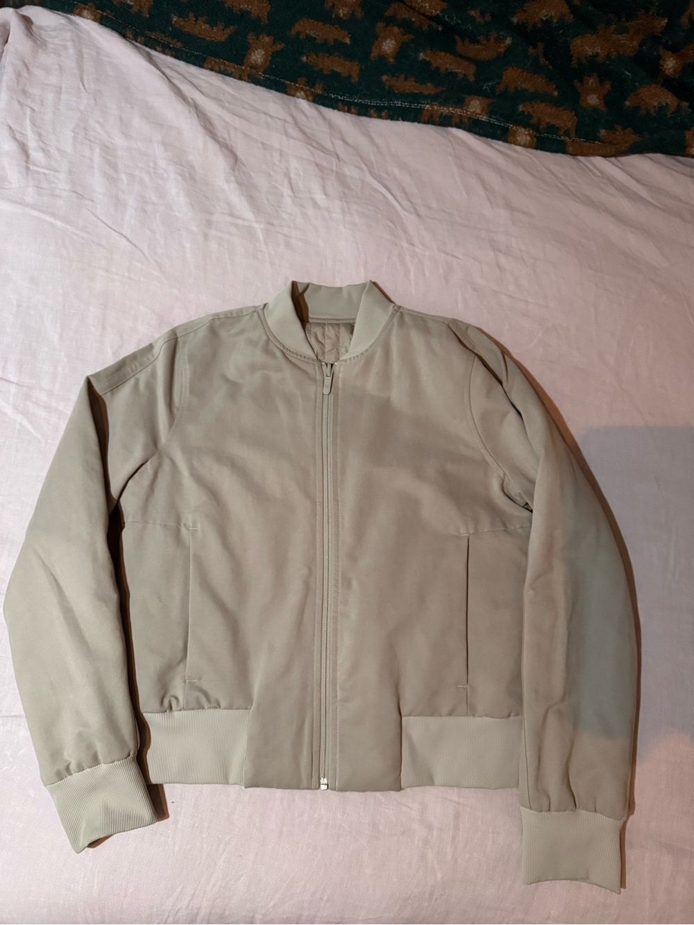 Lululemon Reversible Lightweight Bomber Jacket in Beige